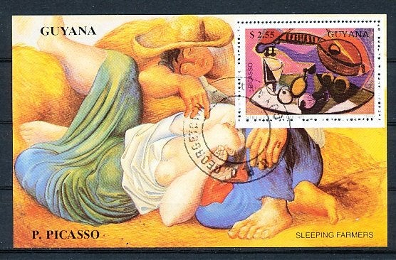 Guyana 1990 M3177 blok 96 gest., Ophalen of Verzenden, Gestempeld, Zuid-Amerika