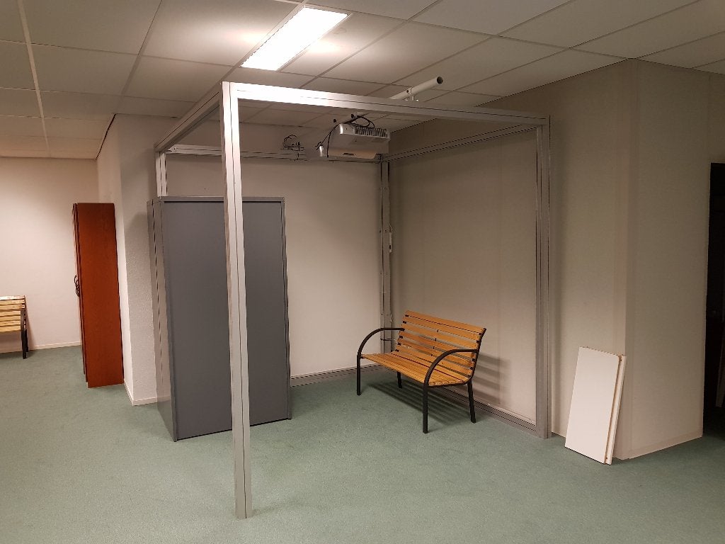 Aluminium promotie stand, inclusief 2 beamers, Ophalen, Gebruikt, Overige technologieën, Full HD (1080)