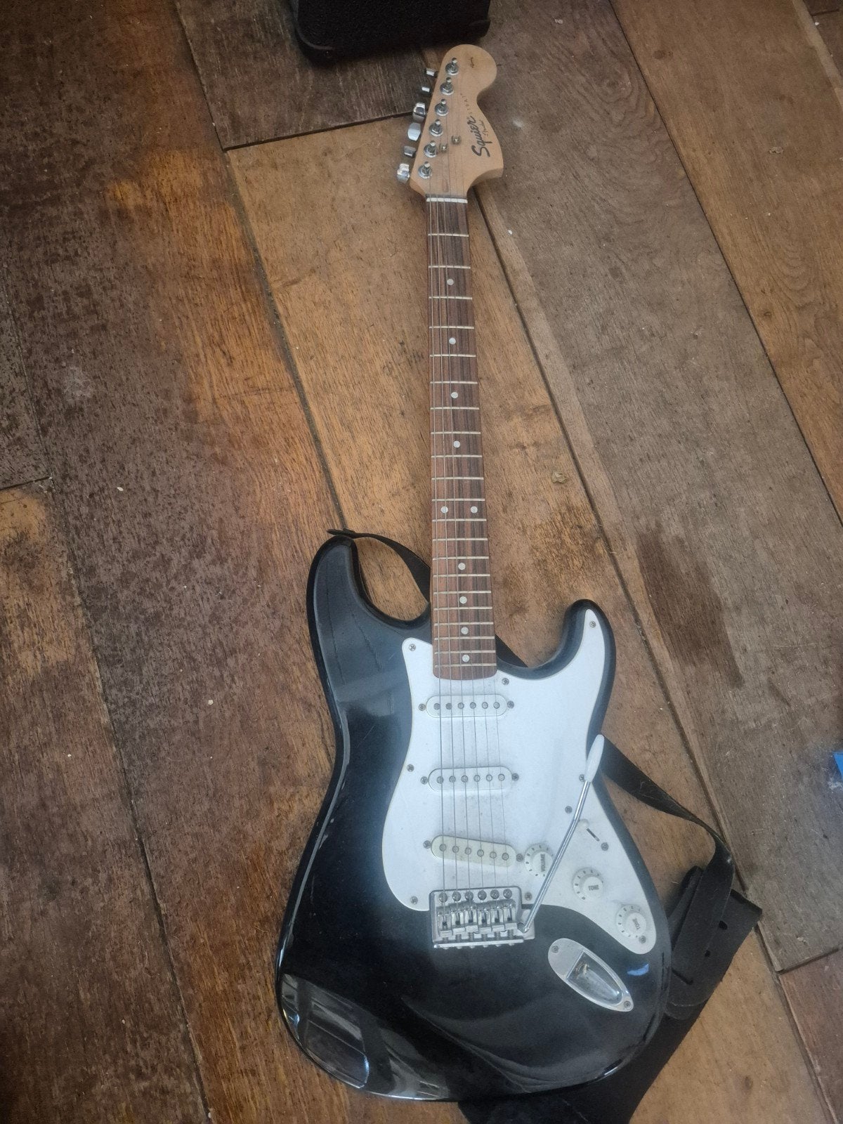 Squier Stratocaster met Crate versterker, Ophalen
