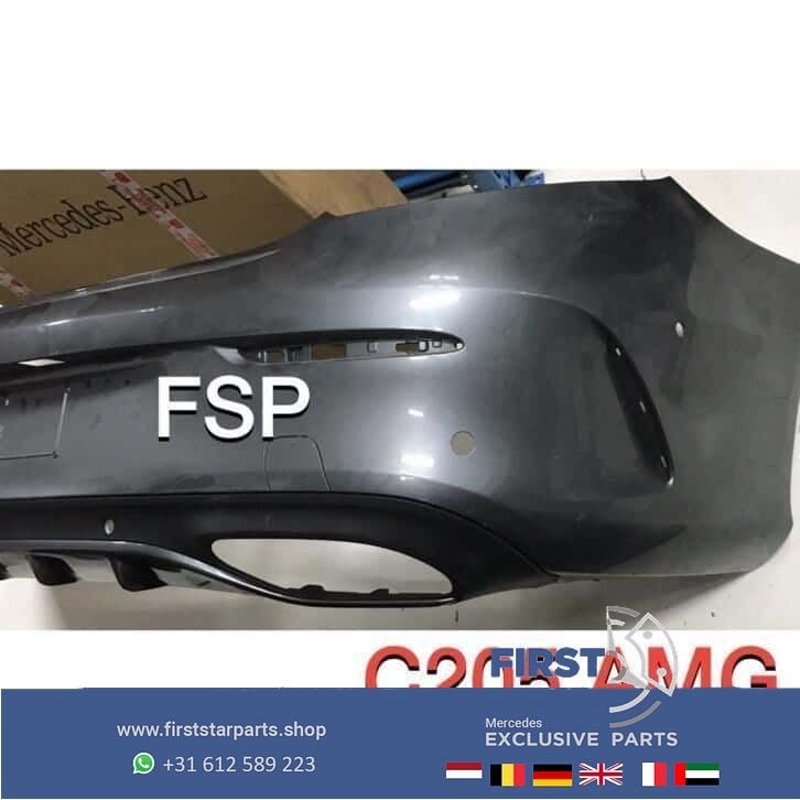 C205 AMG Achterbumper Mercedes C Klasse Coupé 2014-2019 W205, Gebruikt, -, Ophalen of Verzenden, Achter