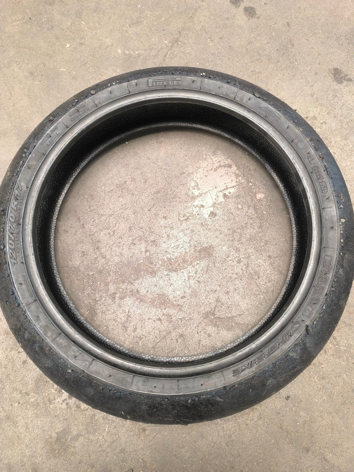 Pirelli Diablo Superbike 120/70 R17 raceband, Motoren, Ophalen of Verzenden, Gebruikt