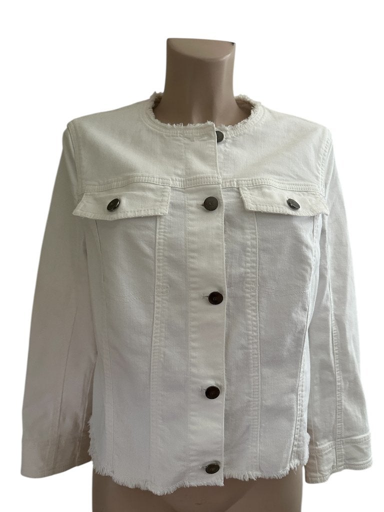 Luisa Cerano vest L, Maat 38/40 (M), Wit, Ophalen of Verzenden, Zo goed als nieuw