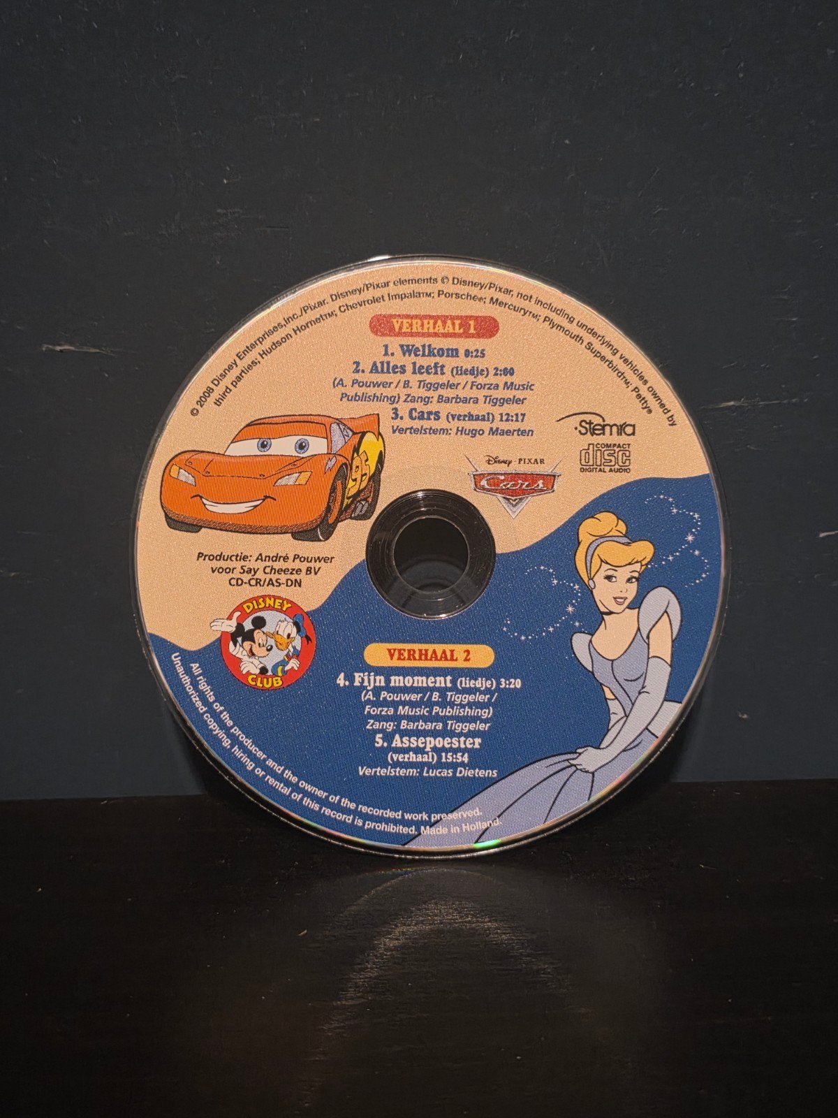 Disney Cars & Assepoester Verhaal CD, Gebruikt, 6 tot 9 jaar, Ophalen of Verzenden, Verhaal of Sprookje