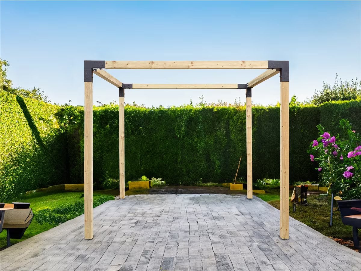 Douglas pergola 300x300cm aanbieding!, Verzenden, Zo goed als nieuw, 250 cm of meer, Palen