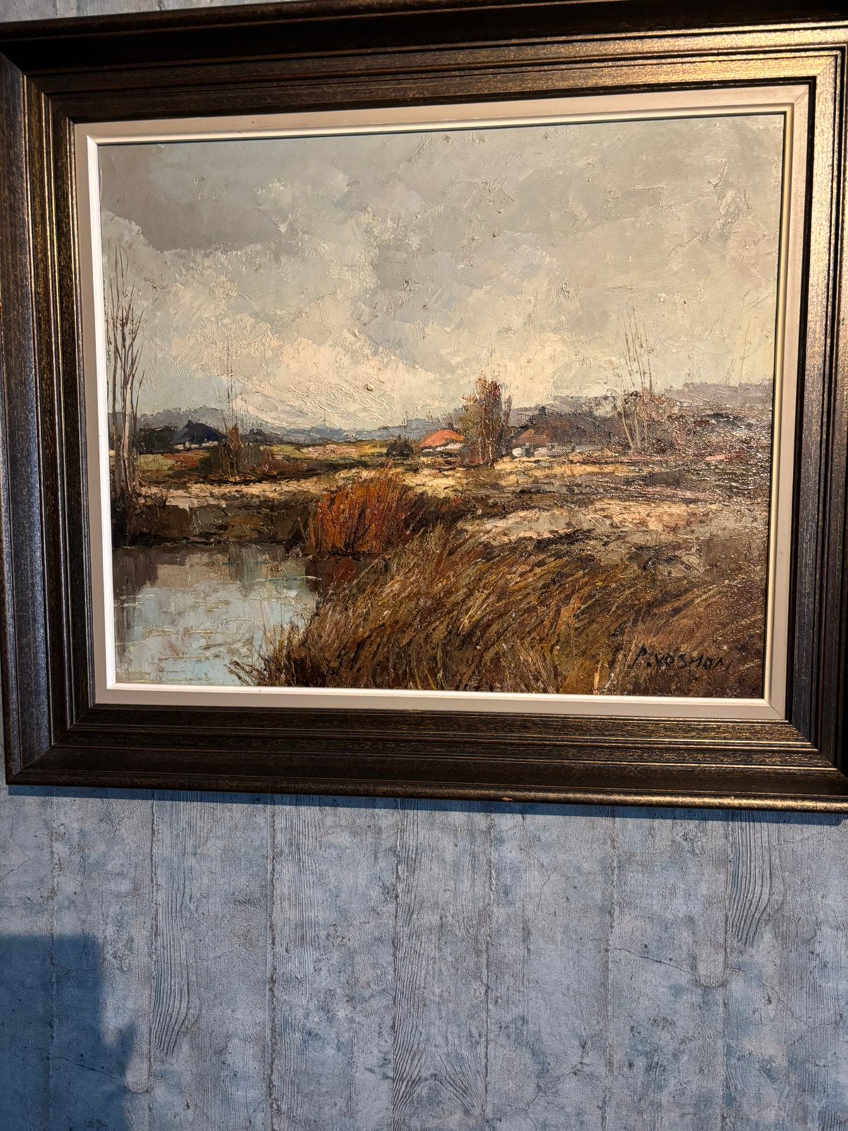 Schilderij olieverf  Pieter Vosman ., Ophalen, Oud hollands, Gesigneerd, Landschap