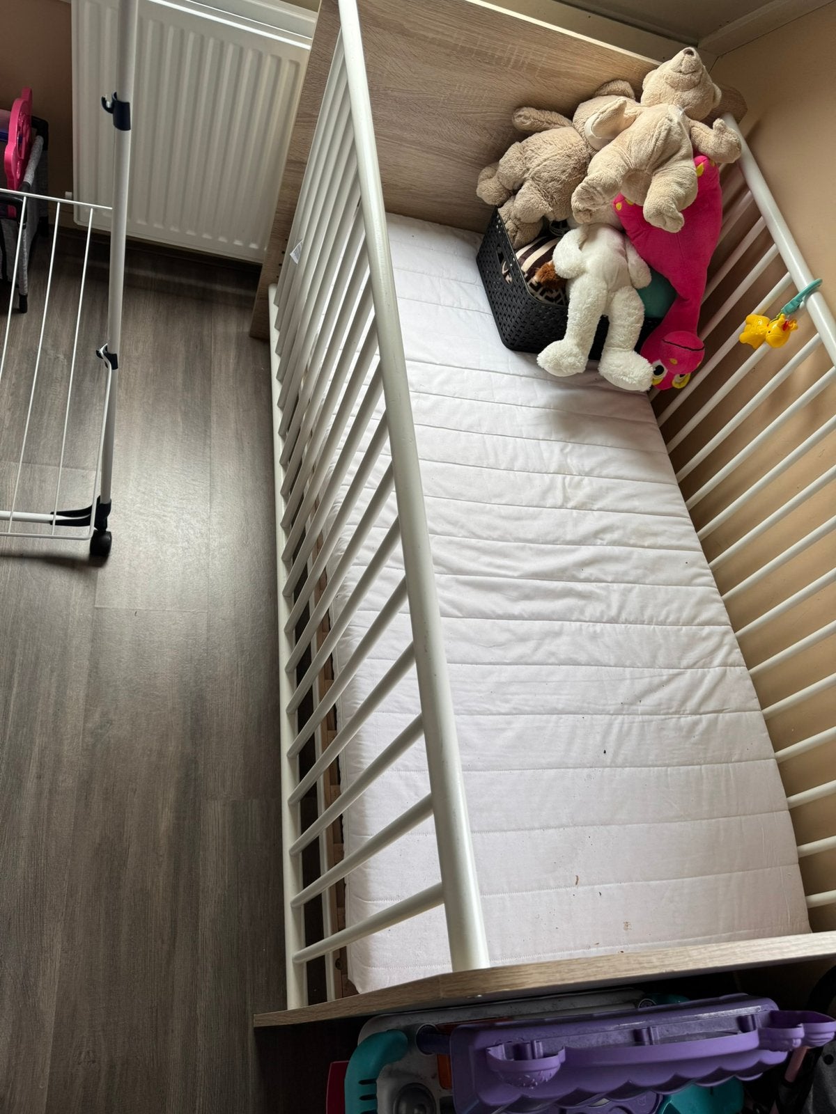 Ledikant met matras, Ophalen of Verzenden, Zo goed als nieuw, Minder dan 140 cm, Matras