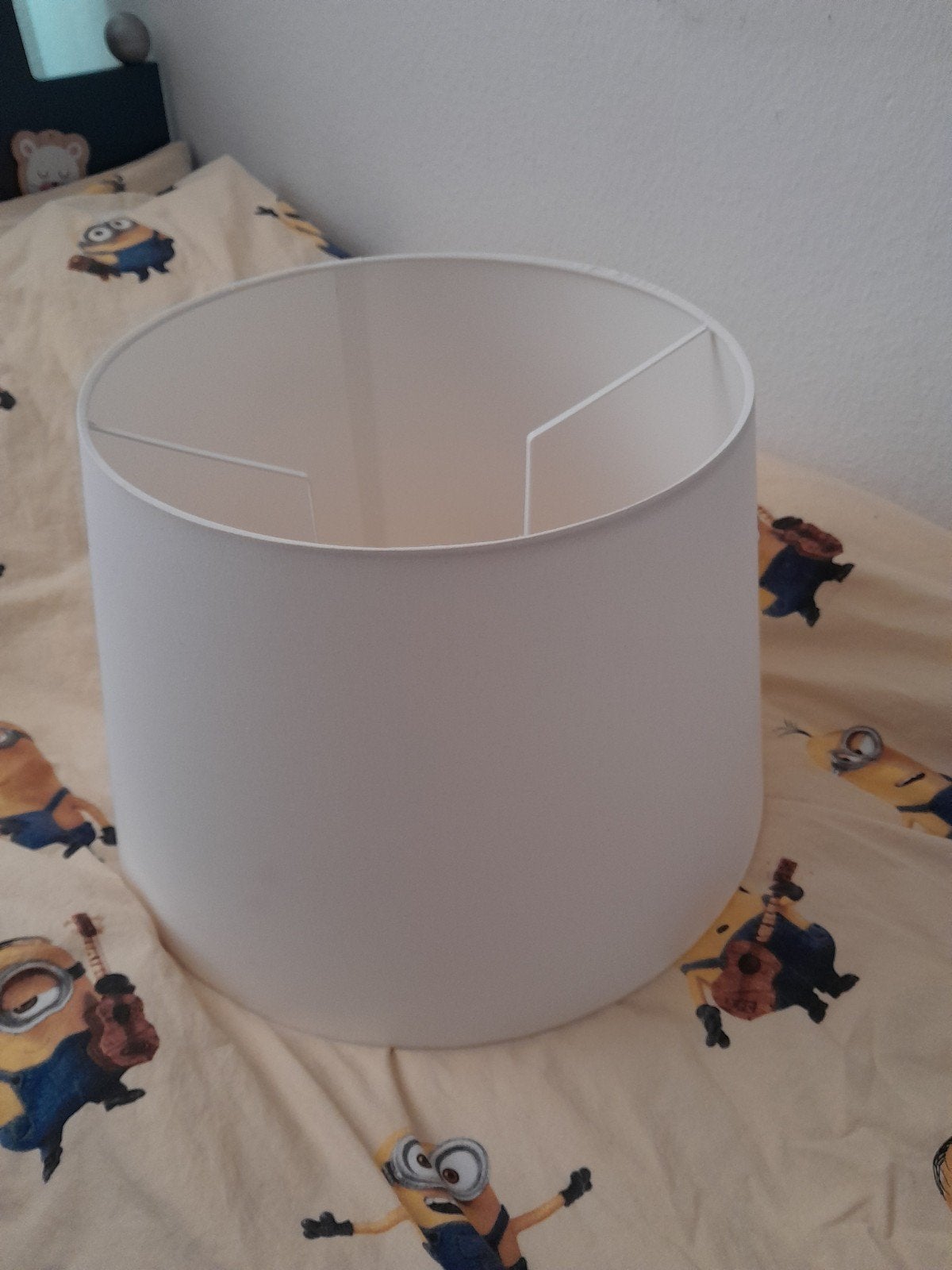Witte lampenkap - 20 cm hoog, 43 cm breed, Ophalen, Gebruikt, Wit
