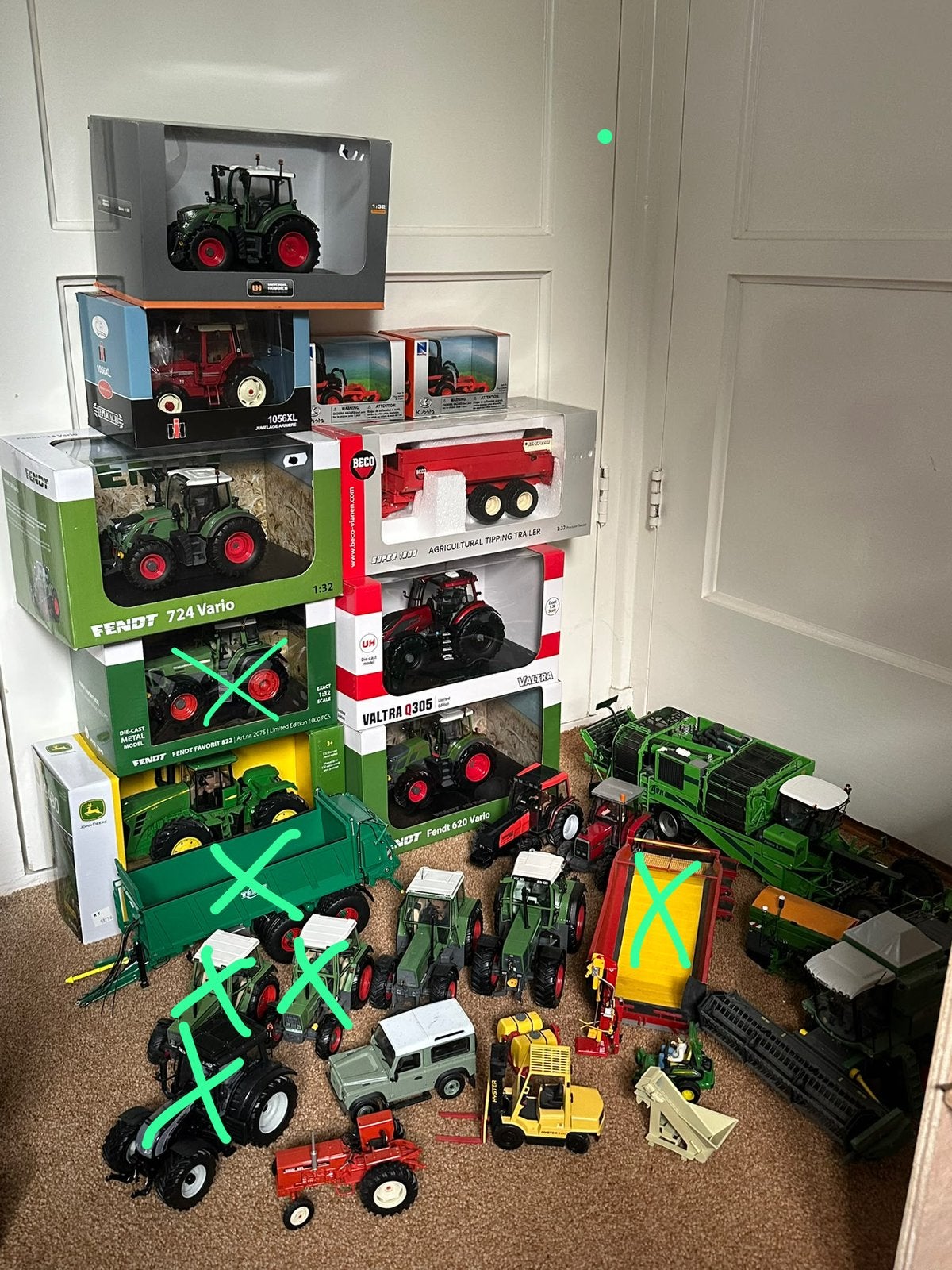 Partij miniaturen, Ophalen of Verzenden, Zo goed als nieuw, Tractor of Landbouw, Overige merken