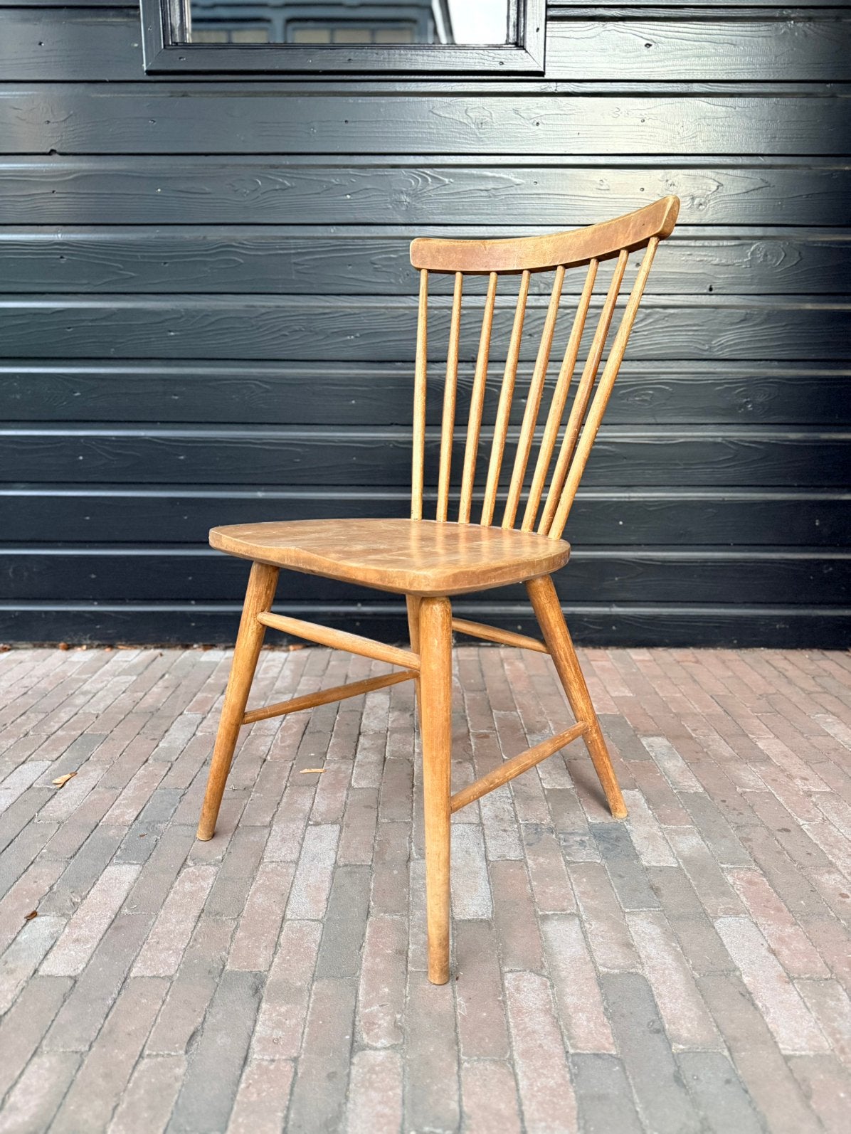 Vintage spijlenstoel, Huis en Inrichting, Ophalen, Gebruikt, Overige kleuren, Eén
