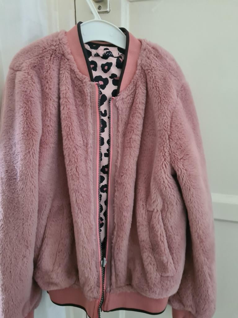 Mooie meisjes jas twee kanten, Ophalen of Verzenden, Zo goed als nieuw, Maat 34 (XS) of kleiner, Zwart