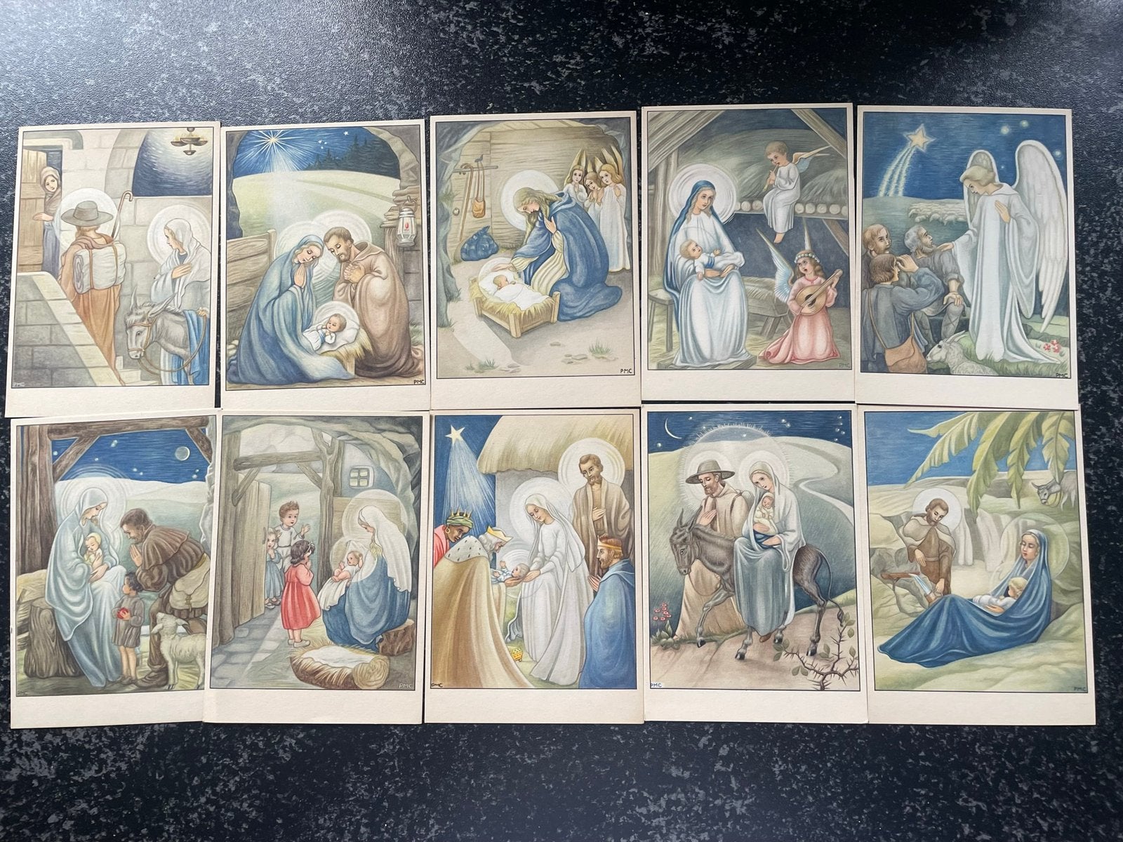 Kerstkaarten uit 1951 by Kunst-Adelt Maastricht, Verzamelen, Ophalen of Verzenden, 1940 tot 1960, Limburg