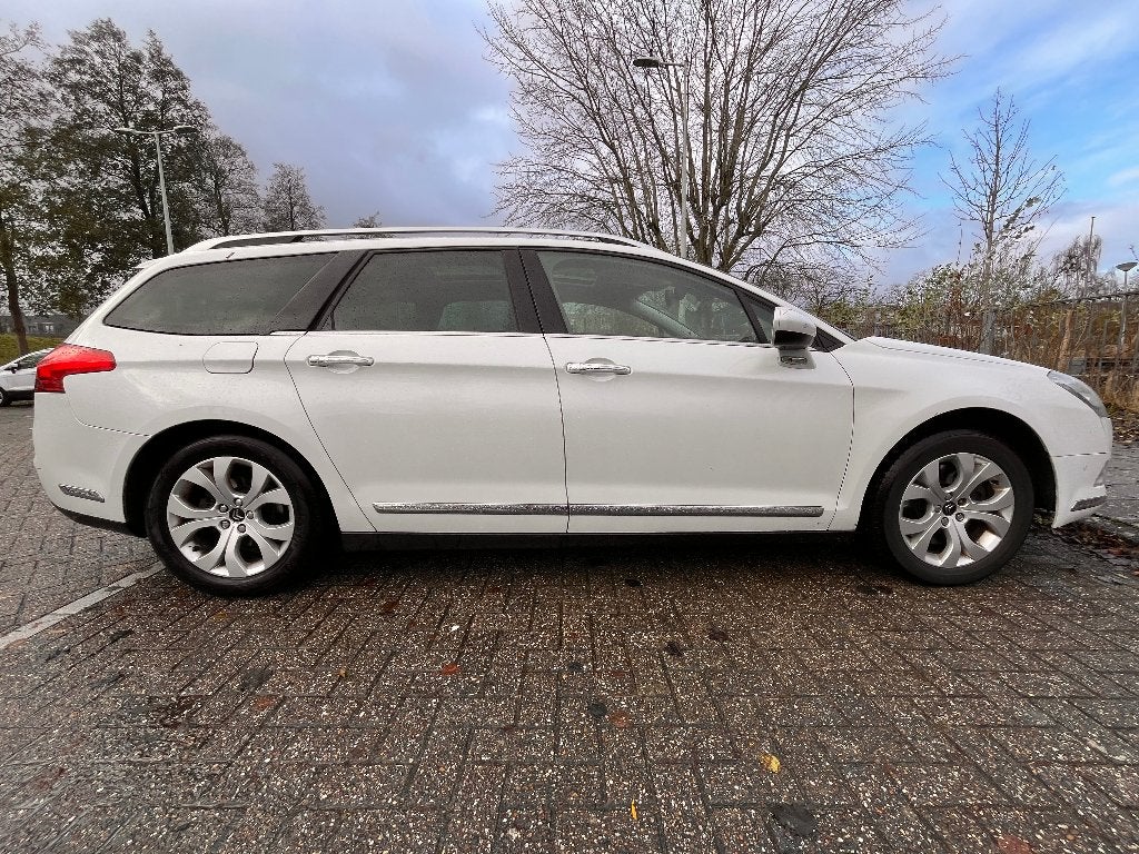 Citroën C5  Tourer  2.2. HDI exclusive, Euro 5, Zwart, Leder en Stof, Wit