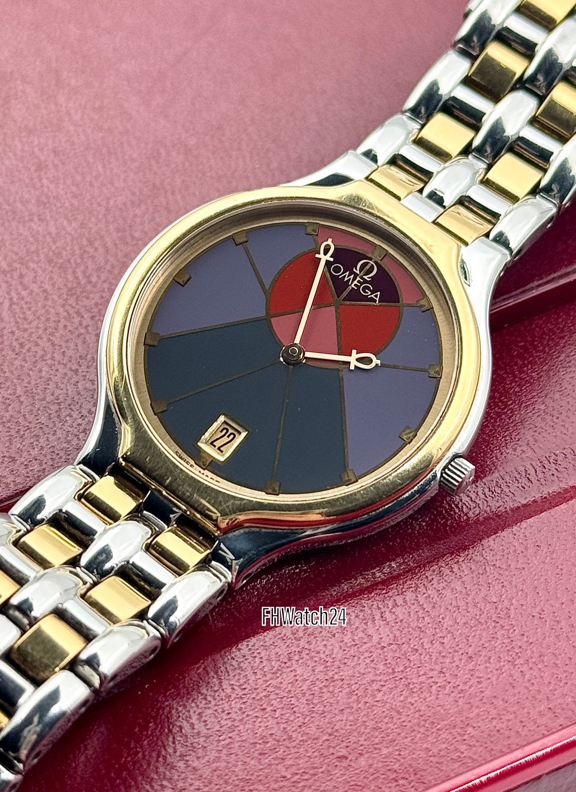 Omega De Ville Symbol 396.1016. | Doos met aankoopbon 1988., Sieraden, Tassen en Uiterlijk, Staal, Gebruikt, Omega, Polshorloge