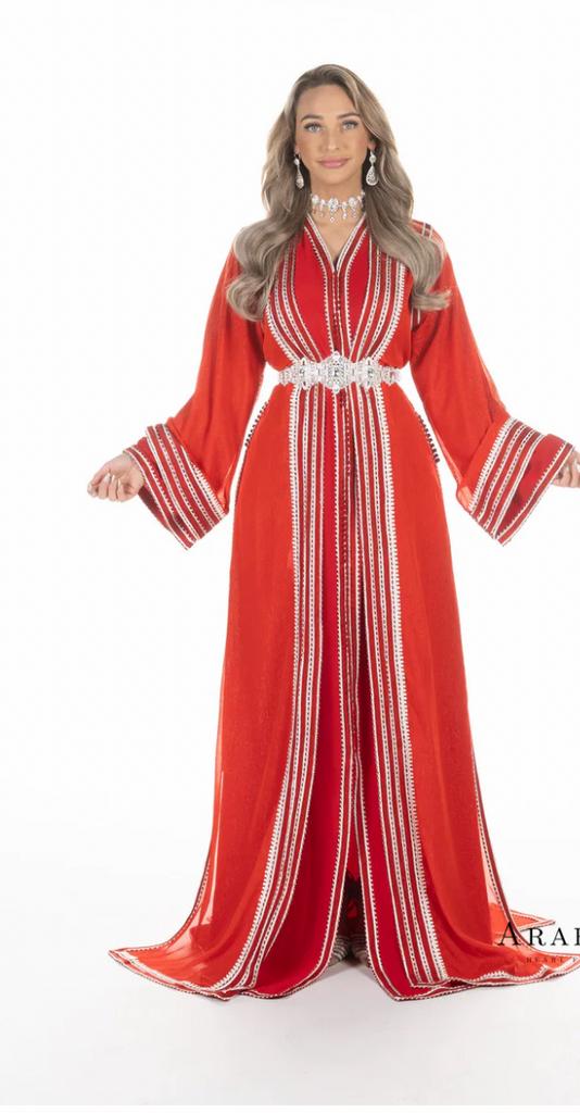 Nieuwe marokkaanse jurk kaftan takchita l/xl, Kleding | Dames, Overige typen, Blauw, Maat 46/48 (XL) of groter, Ophalen of Verzenden