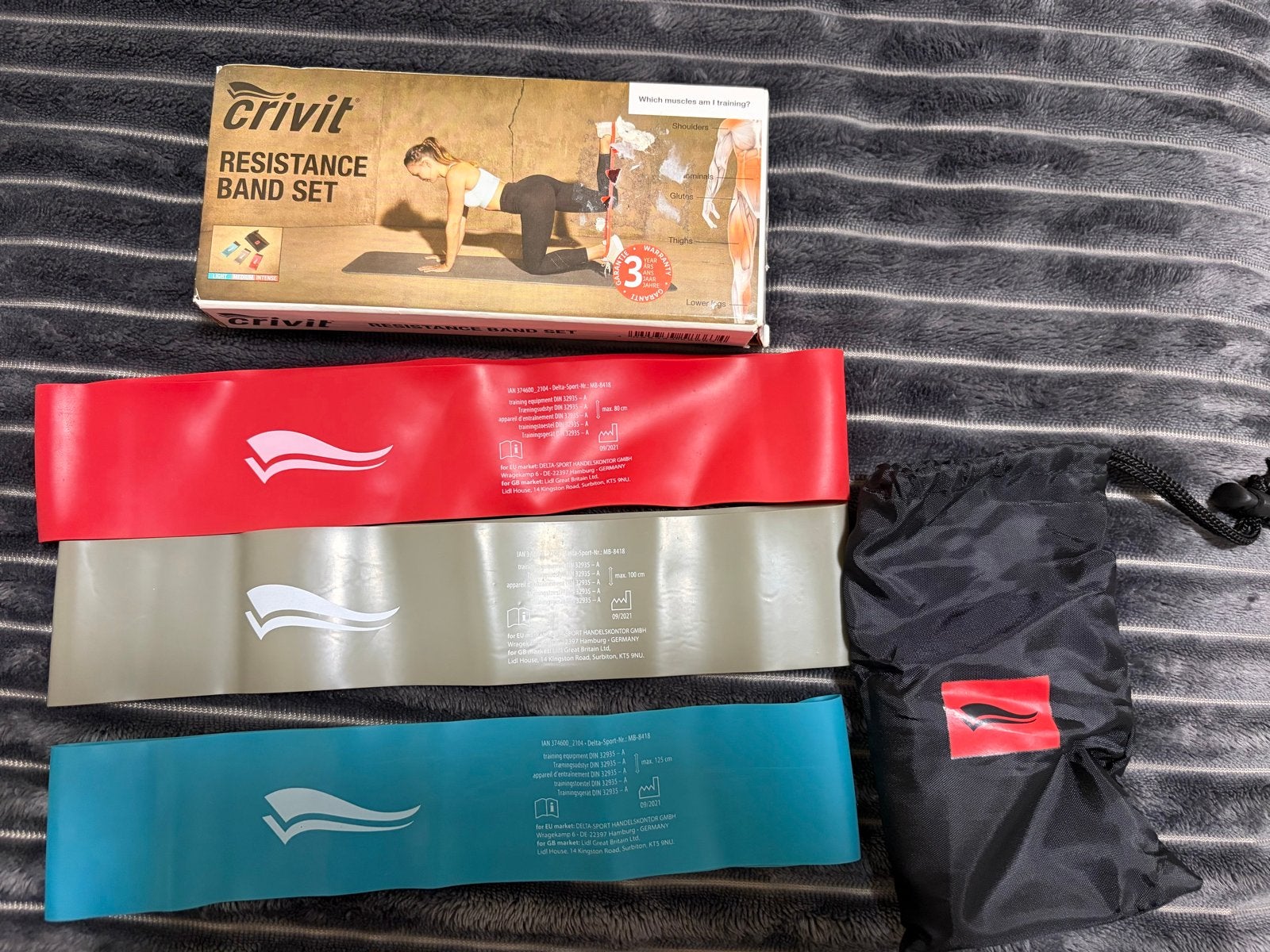 Crivit Weerstandsbanden Set - Nieuwstaat, Sport en Fitness, Fitnessmaterialen, Ophalen of Verzenden, Zo goed als nieuw, Armen