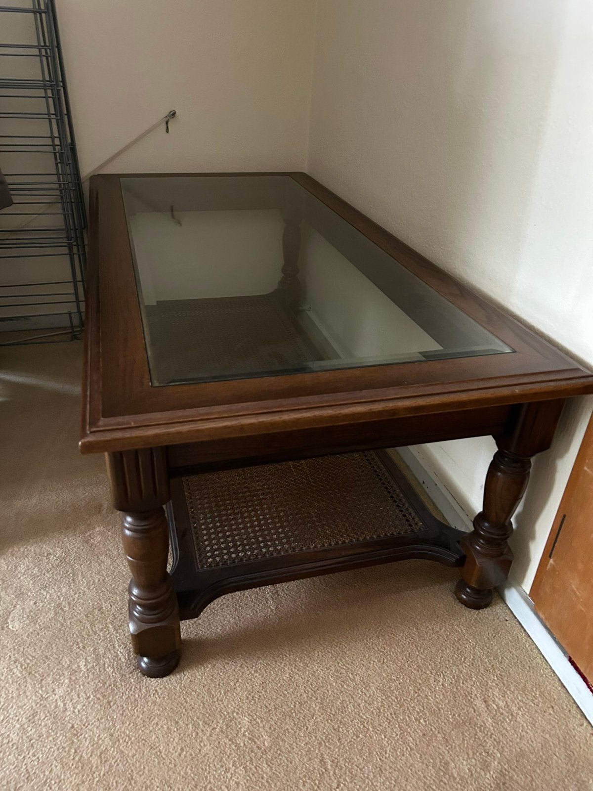 Prachtige eiken salontafel, Ophalen, 100 tot 150 cm, 50 tot 100 cm, Zo goed als nieuw