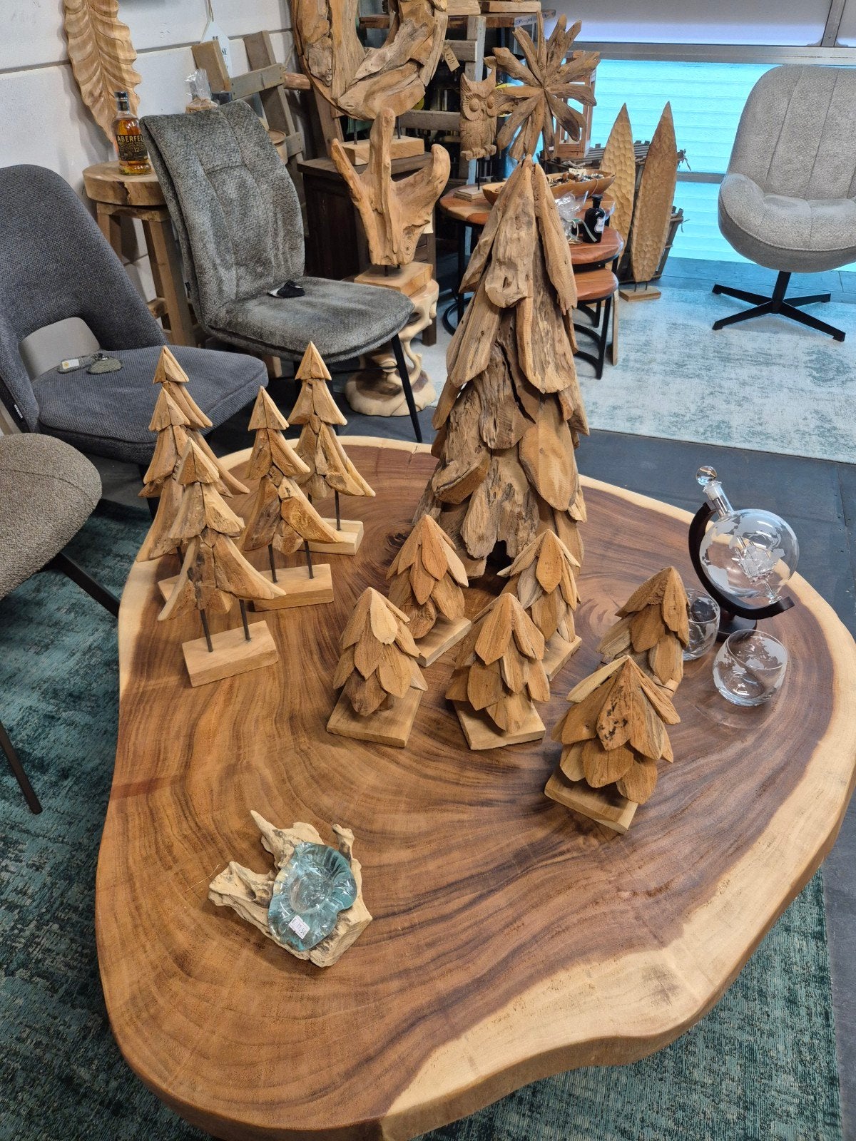 leuke kerstdecoratie teak, Nieuw, VH-DESIGN, Ophalen of Verzenden, Bunschoten