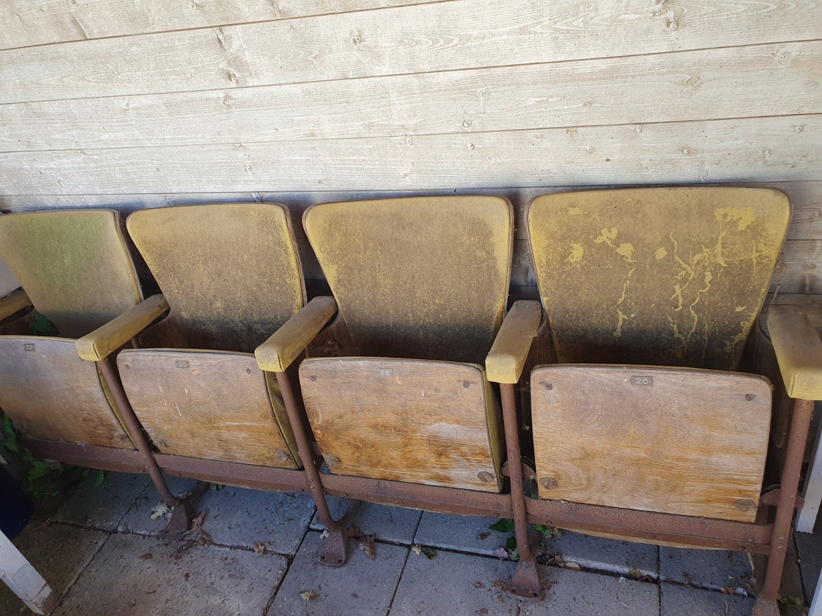 Vintage bioscoopstoelen - 4 stuks, Ophalen