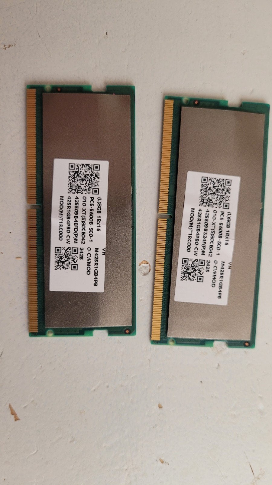 2x 8GB DDR5 voor Laptop, Ophalen of Verzenden, Zo goed als nieuw, DDR5, Laptop