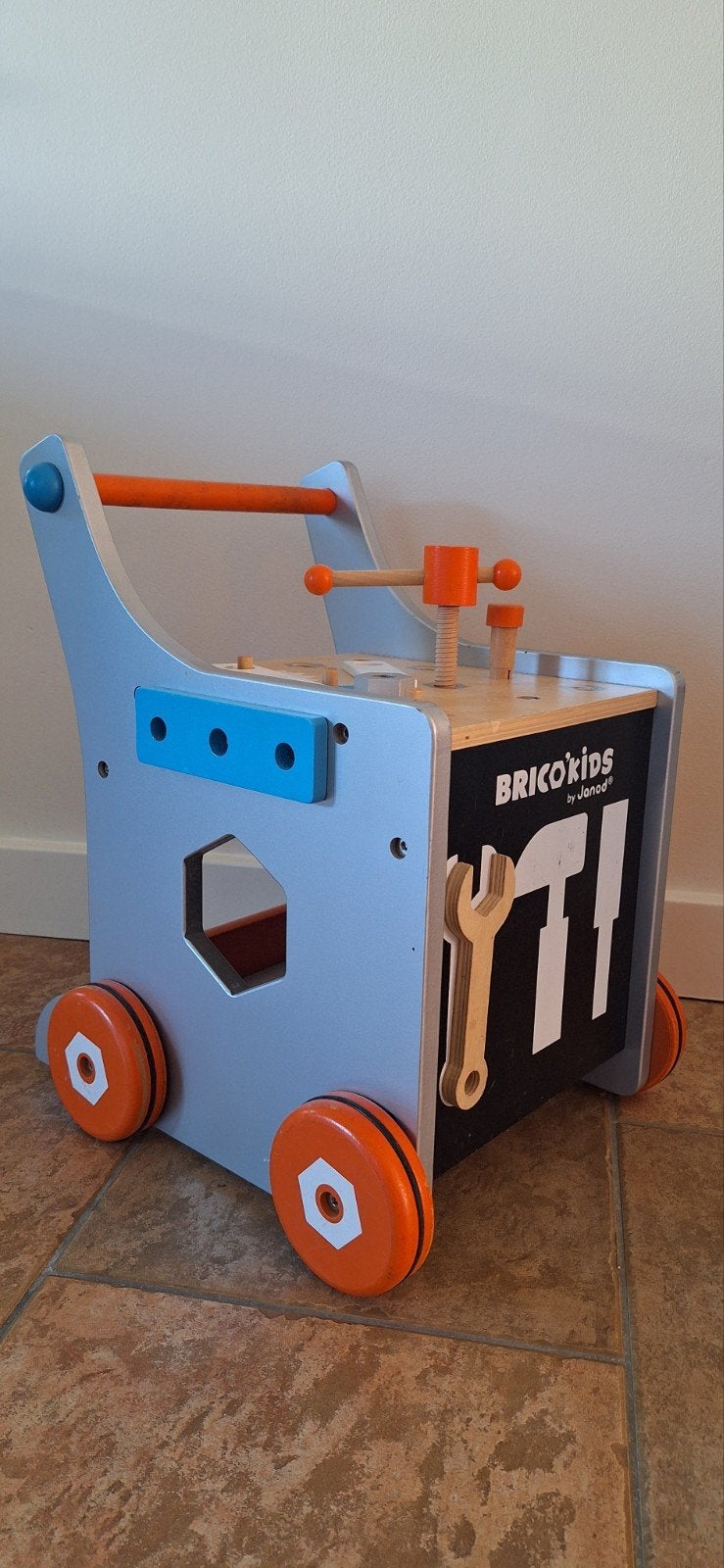 Brico'Kids Loopwagen en Werkbank - Gebruikt, Ophalen, Gebruikt, Rij- of Hobbelspeelgoed
