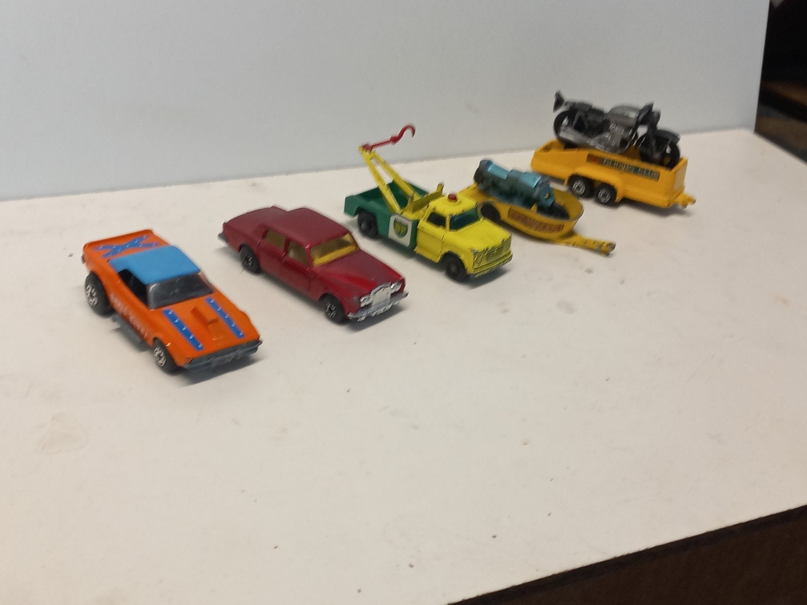 Matchbox speelgoedauto's en aanhangers - takeltje gebroken, Ophalen of Verzenden, Gebruikt