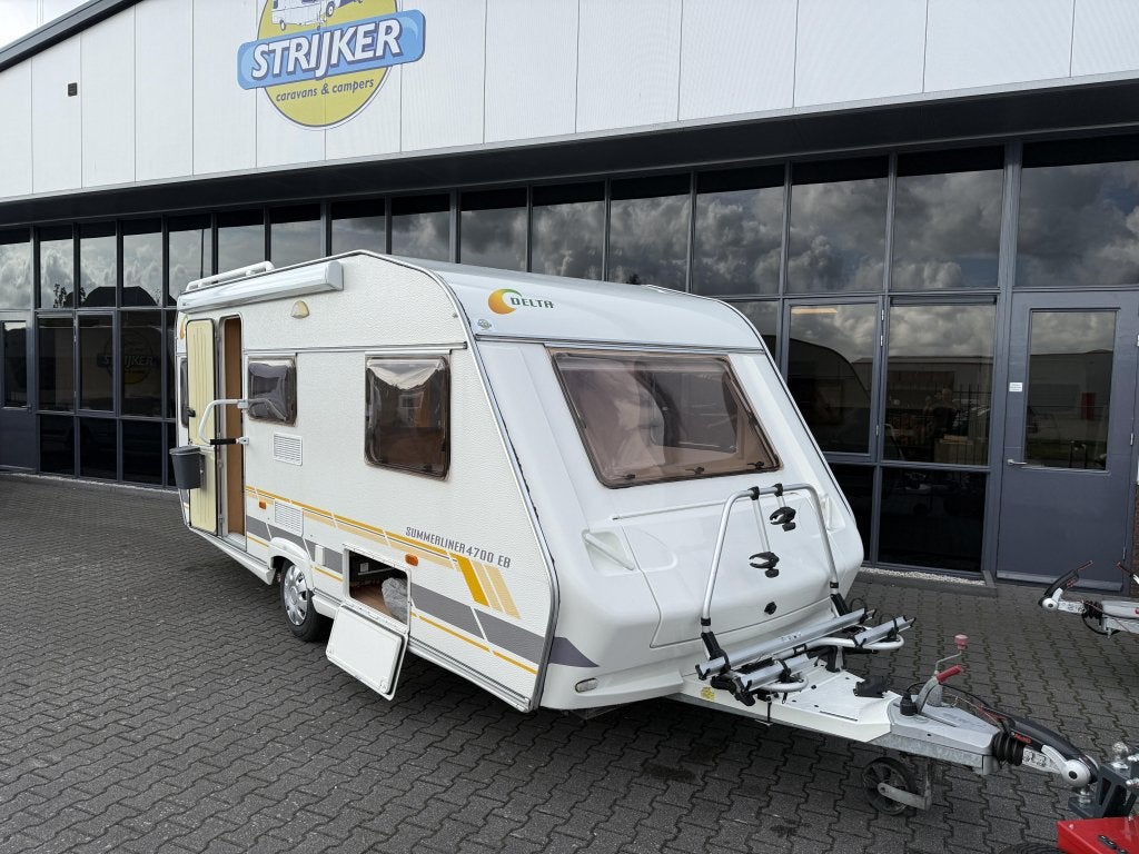 Delta Euroliner 4700 EB 2 Aparte bedden 950kg VEEL OPTIES !!, Caravans en Kamperen, Caravans, Lengtebed, Bedrijf, Treinzit, 4 tot 5 meter