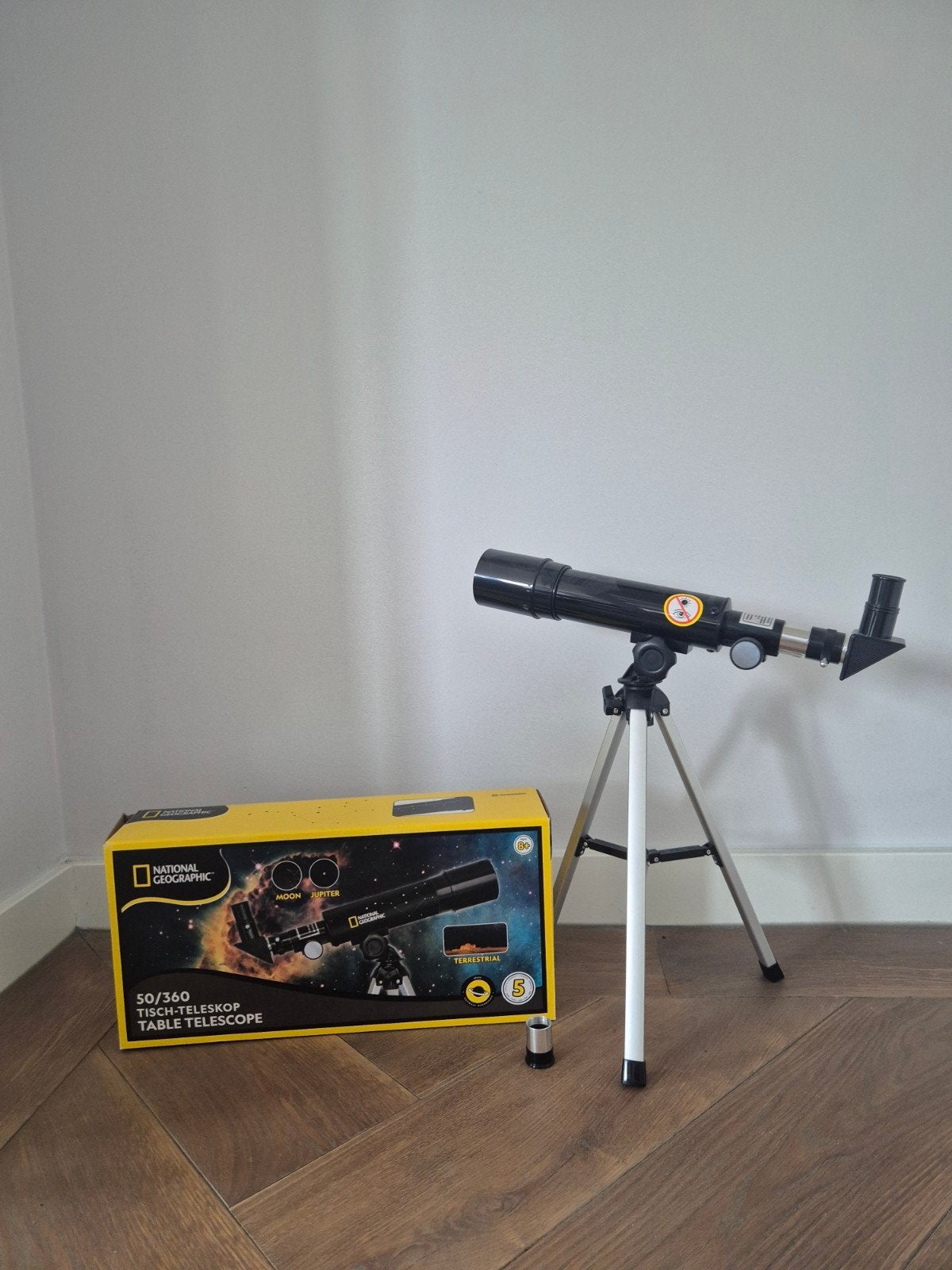 Telescoop National Geographic 50/360 Tafel Telescoop, Lenzentelescoop (refractor), Met statief, Ophalen of Verzenden, Zo goed als nieuw