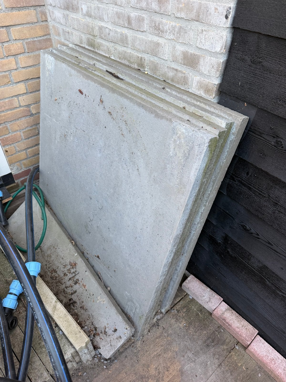 Terrastegels - Gebruikt, Doe-het-zelf en Verbouw, Ophalen, Gebruikt, Overige materialen, 50 tot 100 mm