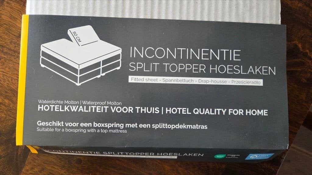 Incontinentie molton splittopper 180 x 210, Ophalen, Zo goed als nieuw