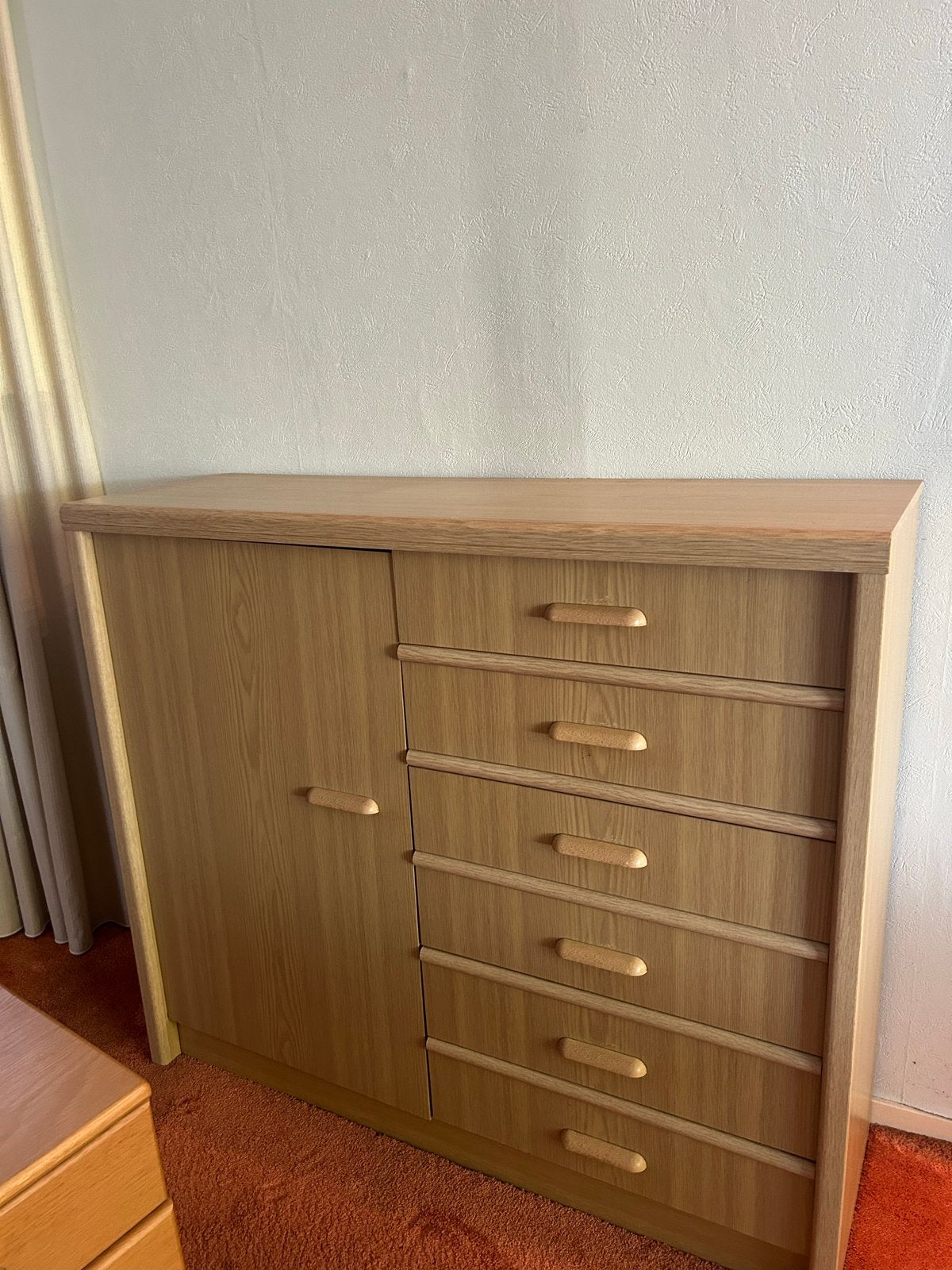 Houten kast met lades en deuren - Zo goed als nieuw, Ophalen, 100 tot 150 cm, Zo goed als nieuw, Met lade(s)