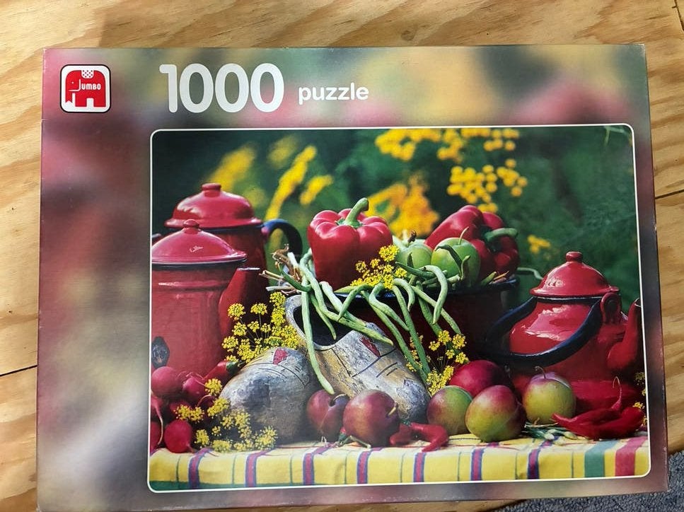 Jumbo Legpuzzel 1000 stukjes - Groenten en Fruit, Ophalen, 500 t/m 1500 stukjes, Gebruikt, Legpuzzel