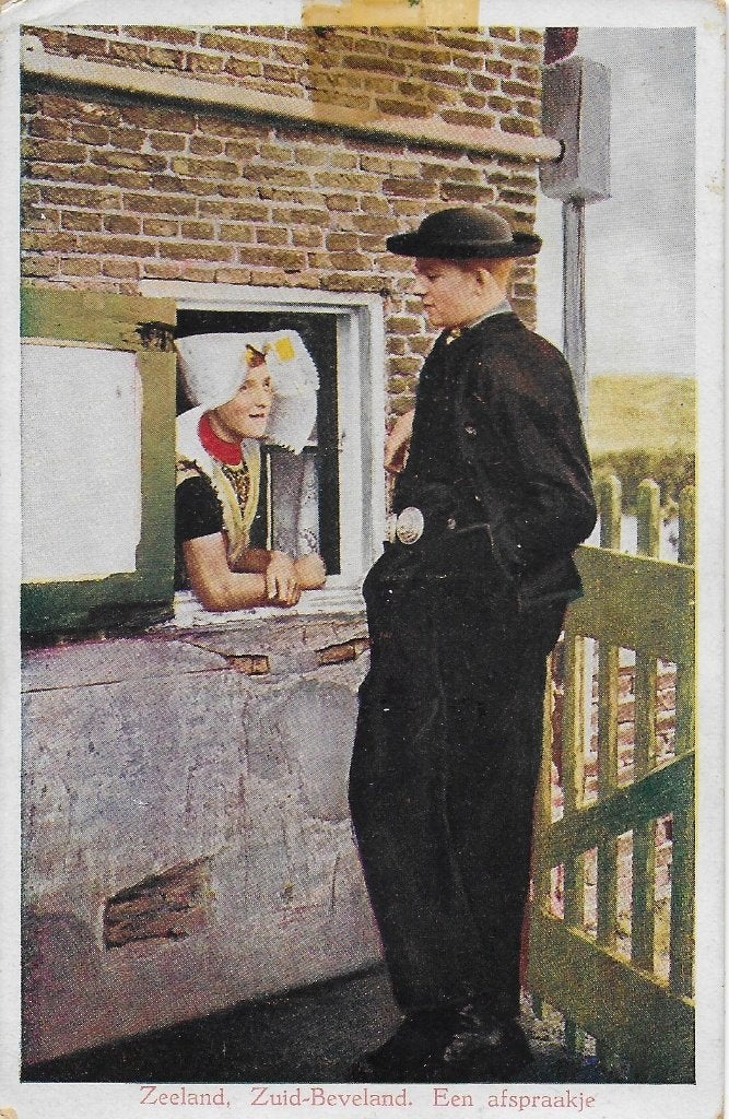 Sus17 Gelopen oude ansichtkaart zeeland zuid beveland, Ophalen of Verzenden, 1940 tot 1960, Gelopen, Zeeland