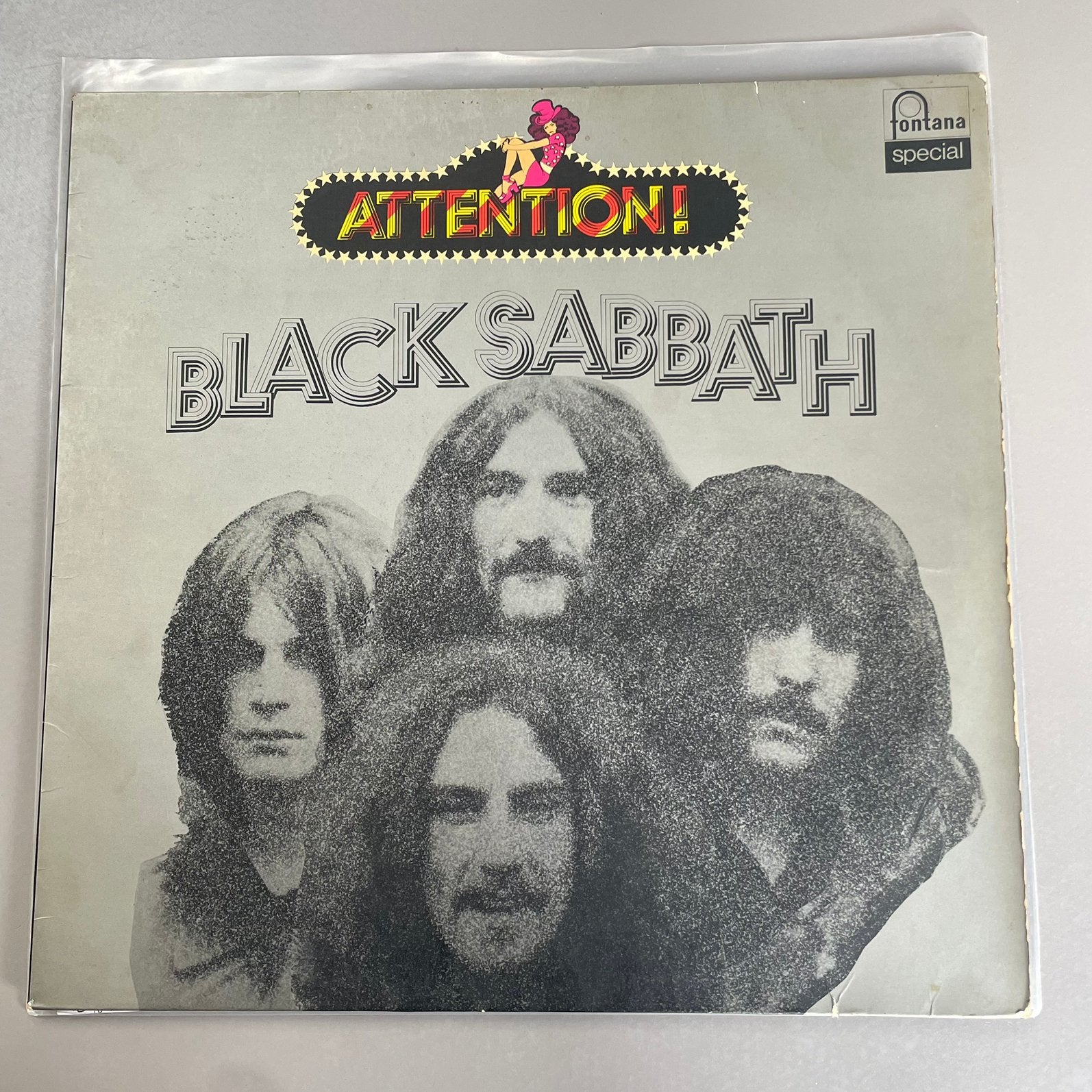 LP Black Sabbath - Attention, Ophalen of Verzenden, Gebruikt, 12 inch, Poprock