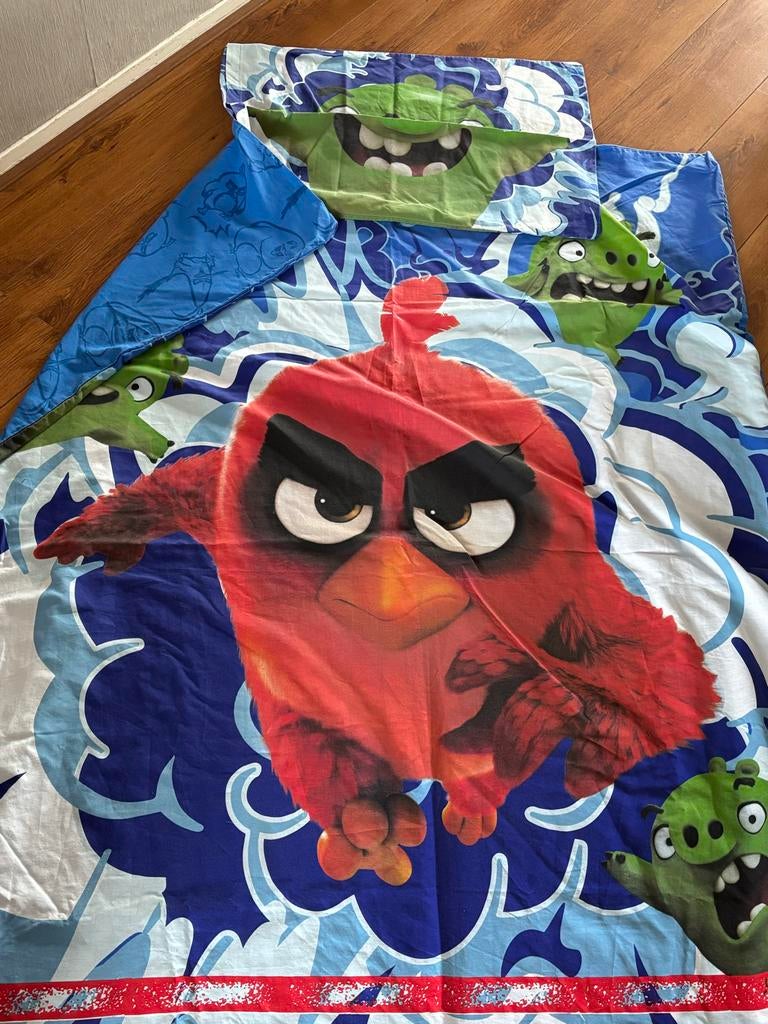 Angry Birds dekbedovertrek, Gebruikt, Eenpersoons, Dekbedovertrek, Ophalen of Verzenden