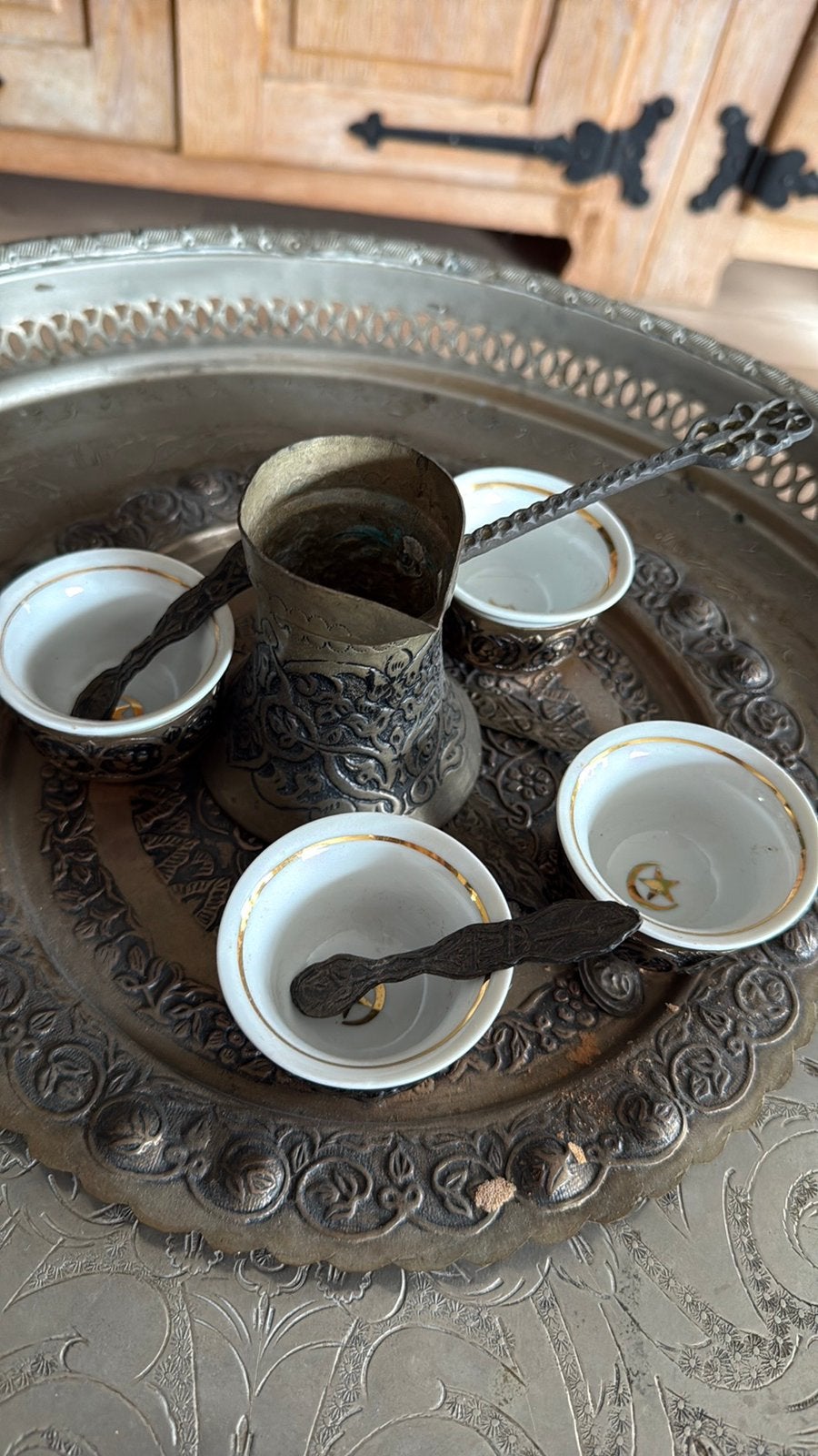 Marokaanse thee set, Ophalen