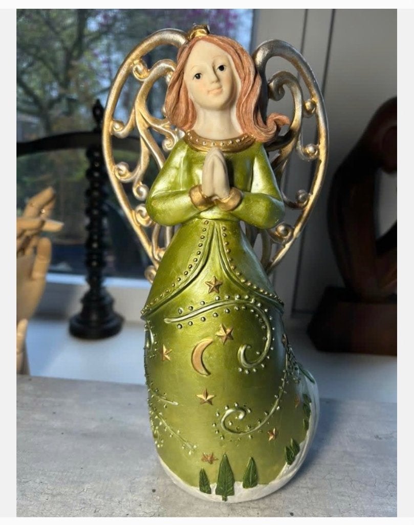 Prachtige engel 30 cm, polyresin, Ophalen of Verzenden, Zo goed als nieuw, Mens