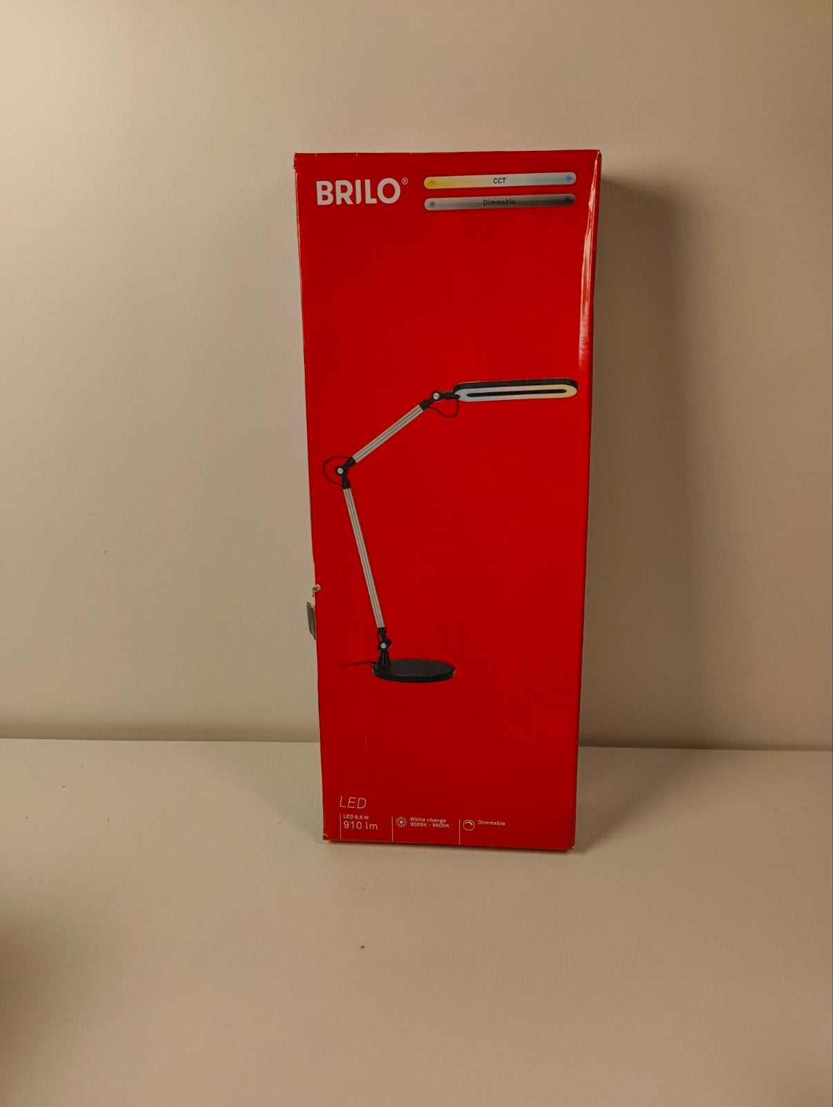 Brilo LED Bureaulamp - Wit/Zwart, Nieuw in Doos, Ophalen of Verzenden, Nieuw, Overige fittingen