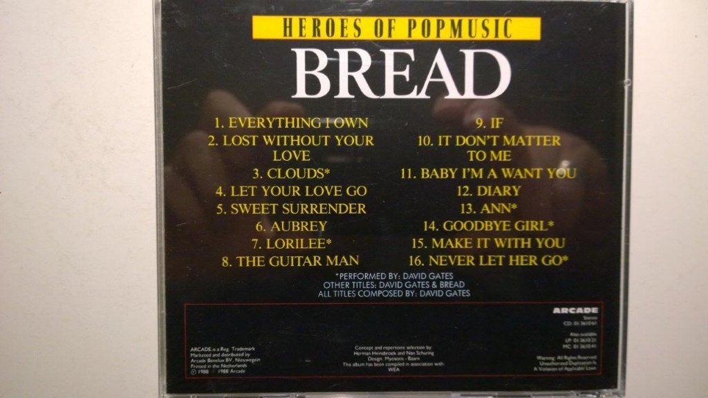 Bread Featuring David Gates - The Very Best Of, Ophalen of Verzenden, Zo goed als nieuw, Poprock