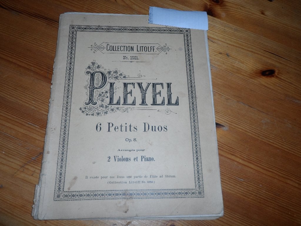 Pleyel - 6 petits duos op. 8, Gebruikt, Klassiek, Ophalen of Verzenden, Viool of Altviool