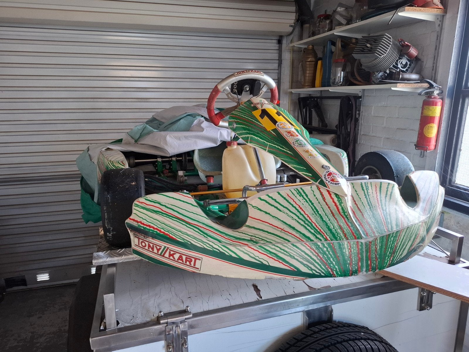 Tony Kart met Honda 390, aanhanger en extra onderdelen, Ophalen of Verzenden