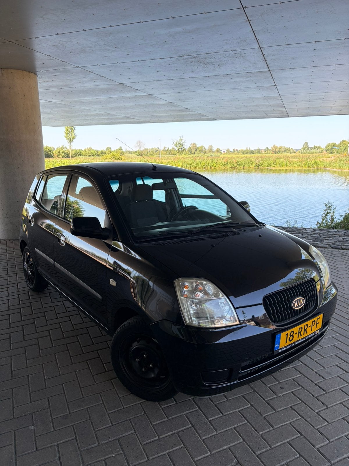 Kia Picanto 1.0 2005 Zwart, Voorwielaandrijving, 836 kg, 31 €/maand, 4 cilinders