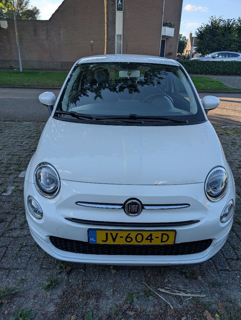 Fiat 500 Twinair Turbo 80pk Dualogic 2016 Wit, Auto's, Elektrische ramen, Stof, 31 €/maand, Wit