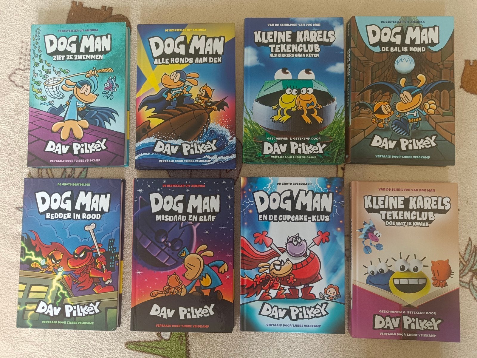 Dog Man & Kleine Karels Tekenclub Boeken - Dav Pilkey, Boeken, Kinderboeken | Jeugd | onder 10 jaar, Ophalen of Verzenden, Zo goed als nieuw