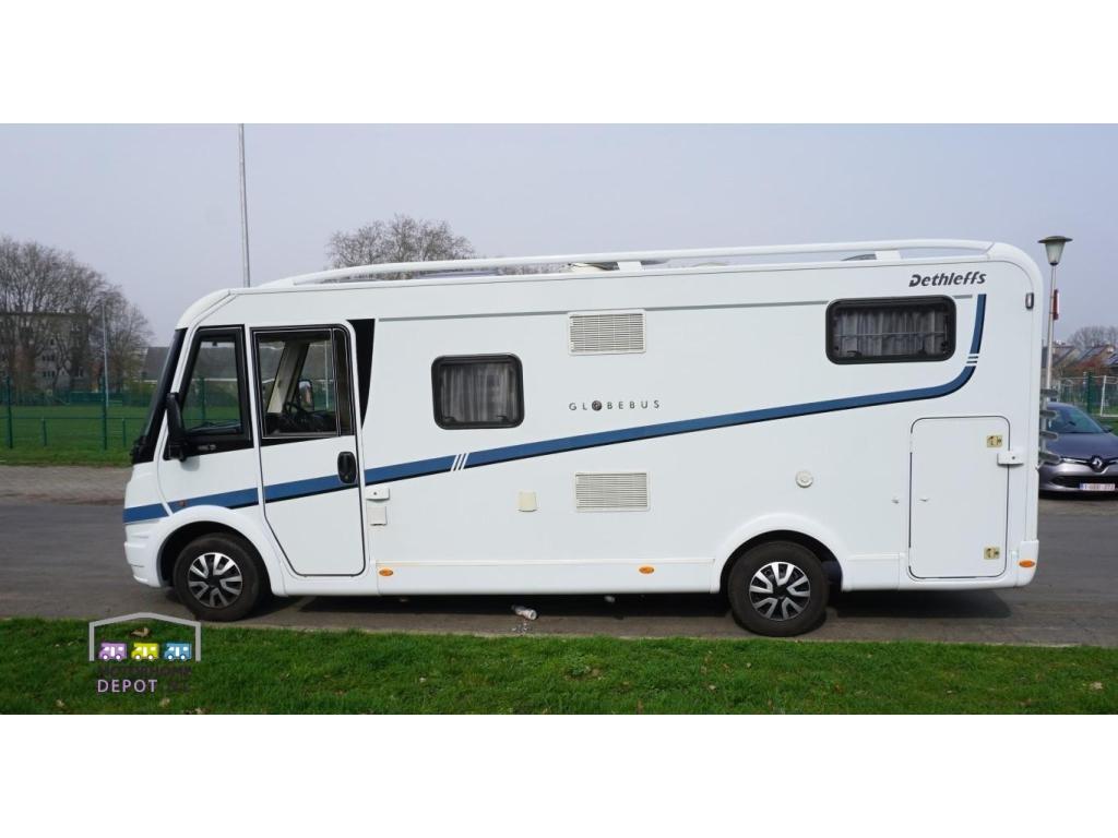 Dethleffs Globebus I8 2014 Euro 5 eerste eigenaar, Caravans en Kamperen, Campers, Integraal, Luifel, Bedrijf, Dethleffs