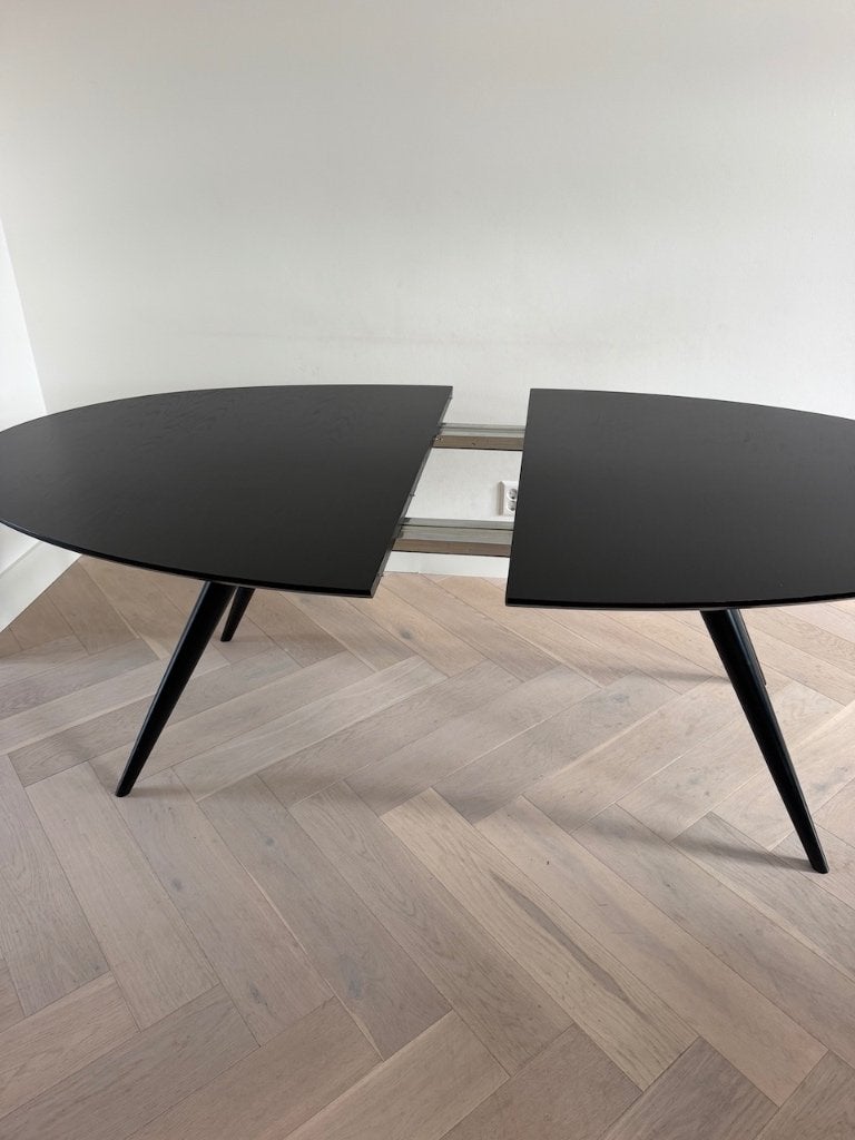 Trendhopper tafel Eclipse uitschuifbaar, 2 tot 3 m, zwart, Huis en Inrichting, 100 tot 150 cm, 200 cm of meer, Zo goed als nieuw