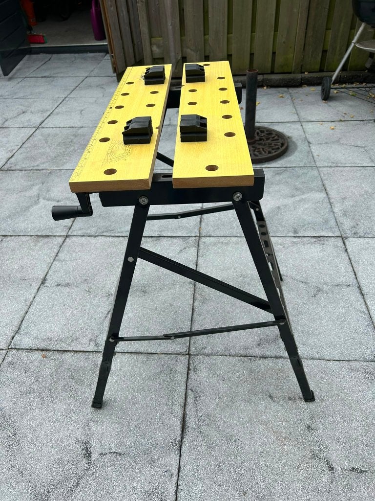 Werkbank draagbaar, Doe-het-zelf en Verbouw, Werkbanken, Ophalen, Zo goed als nieuw, Minder dan 70 cm, Bankschroef