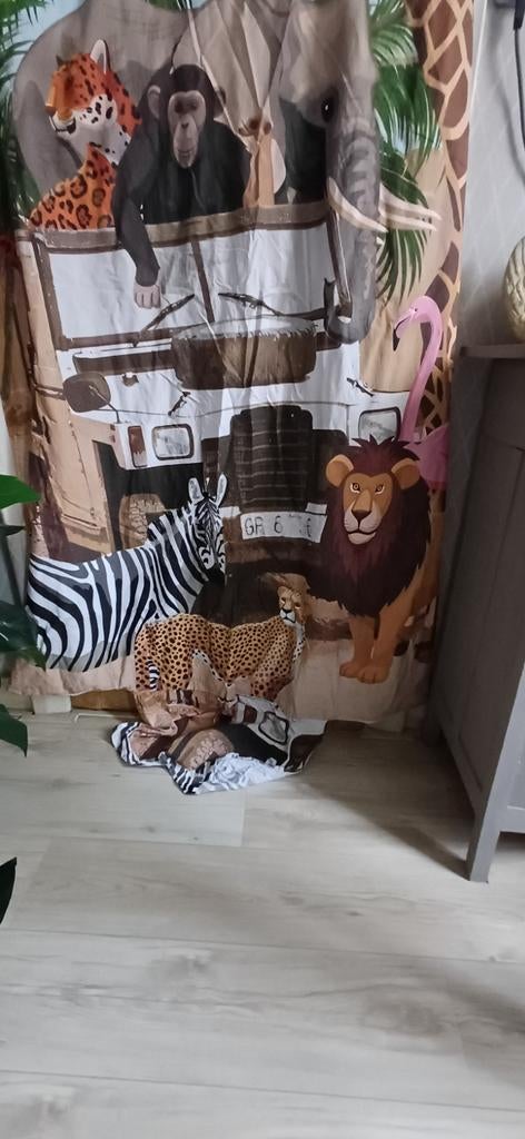 Dekbedovertrek met safari dieren, Ophalen, Gebruikt, Jongetje of Meisje, Dekbedovertrek
