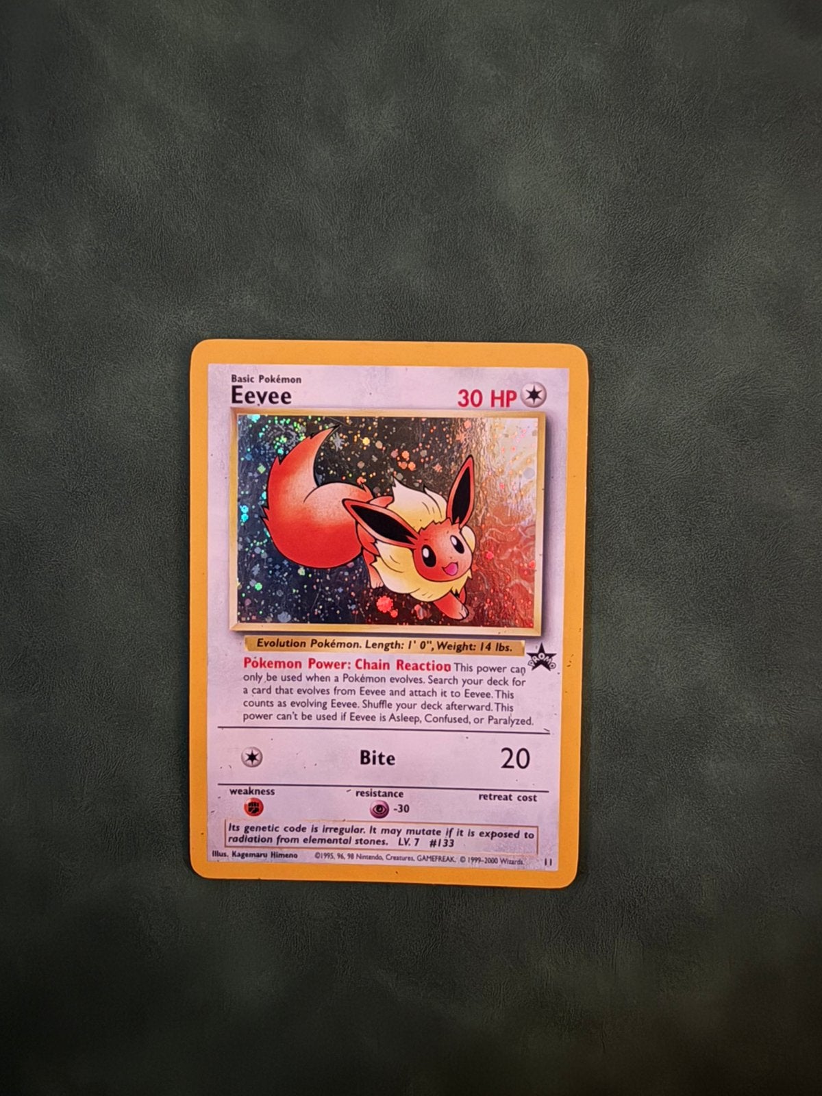 Eevee #11 black star promo, Ophalen of Verzenden, Gebruikt, Losse kaart, Foil