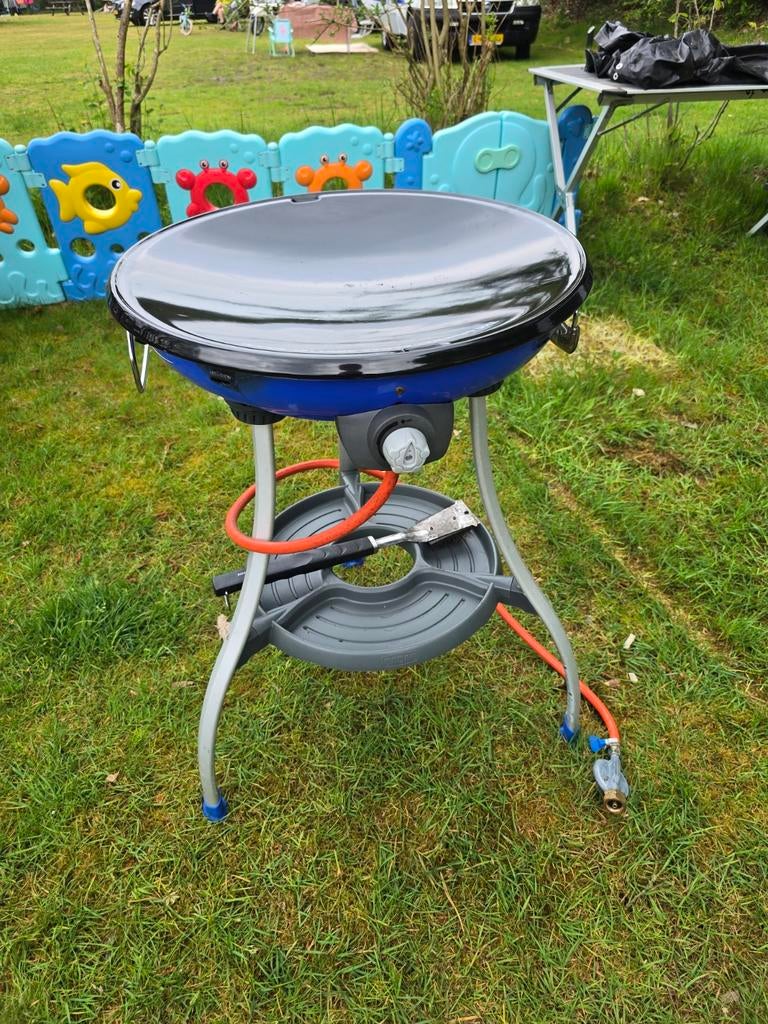 Cadac Skottelbraai met pan, hoes en gasslang, Ophalen of Verzenden, Gebruikt, Cadac