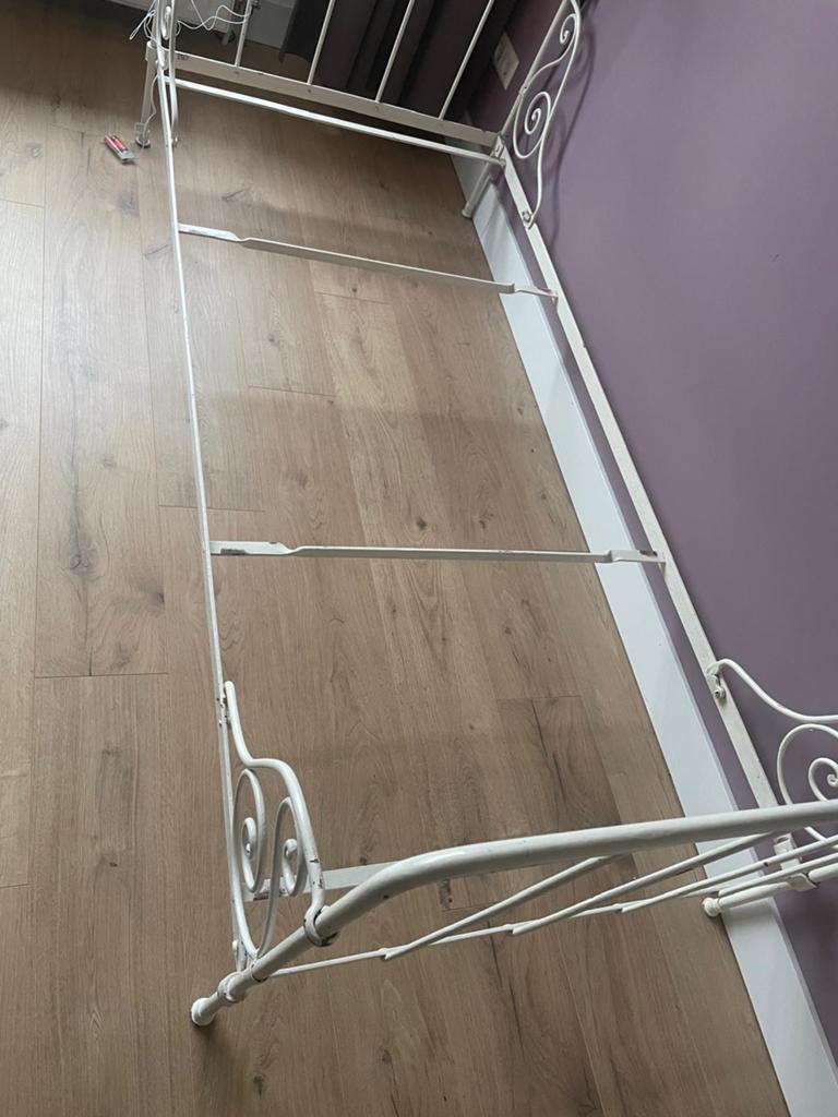 Vintage Opklapbed 90x185 cm - Ideaal voor kleine ruimtes, Ophalen, Gebruikt, 90 cm, Eenpersoons
